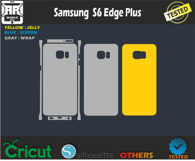 Samsung S6 Edge Plus Skin Template Vector