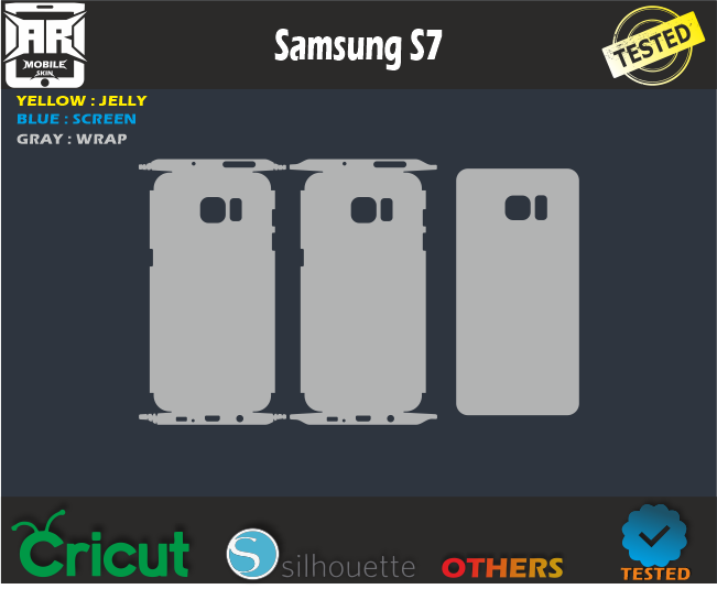 Samsung S7 Skin Template Vector