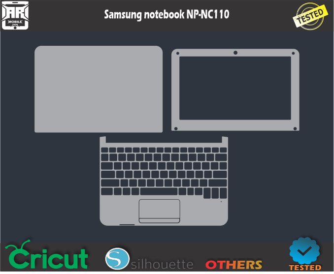 Samsung Notebook NP-NC110 Skin Template Vector