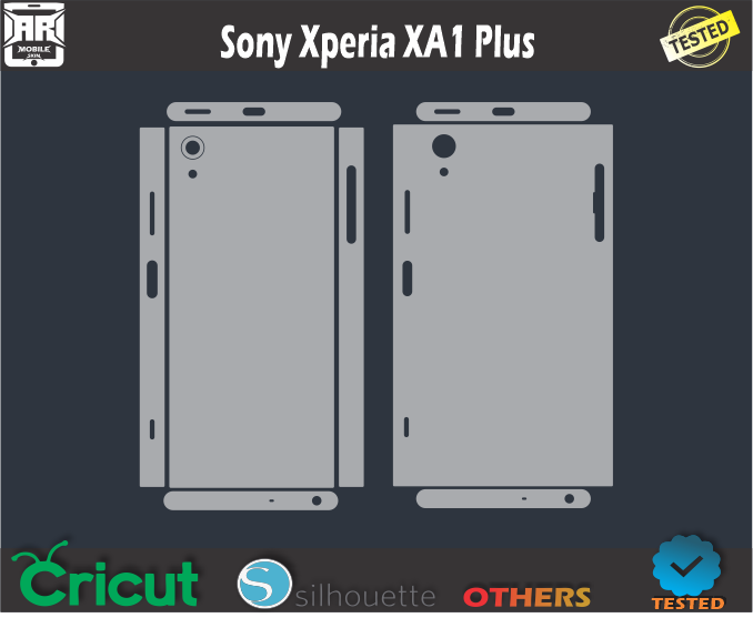 Sony Xperia XA1 Plus Skin Template Vector
