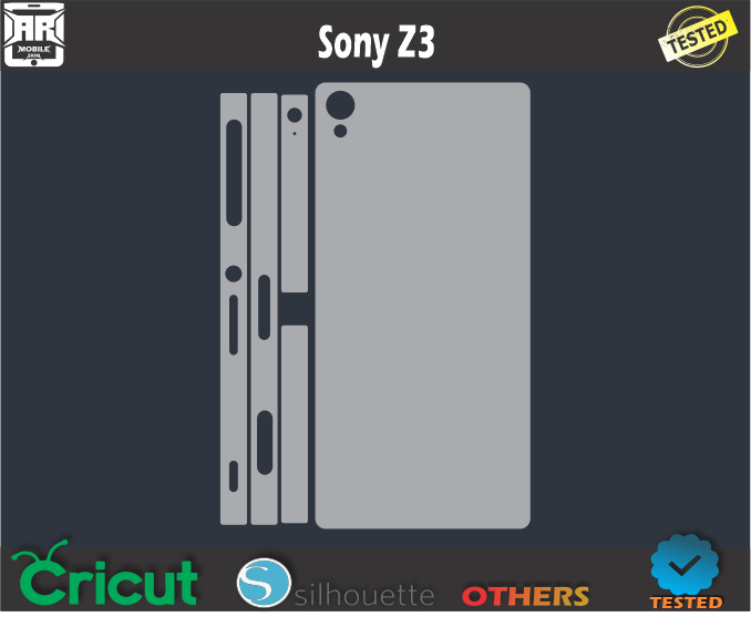 Sony Z3 Skin Template Vector