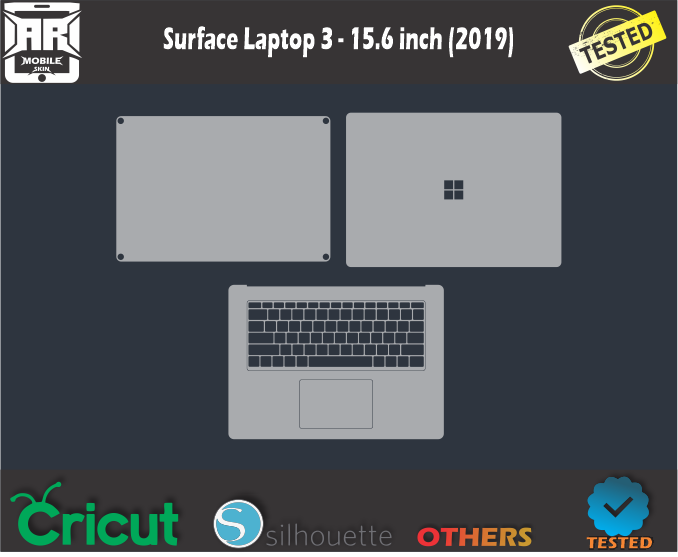 Surface Laptop 3 – 15.6 inch (2019) Skin Template Vector