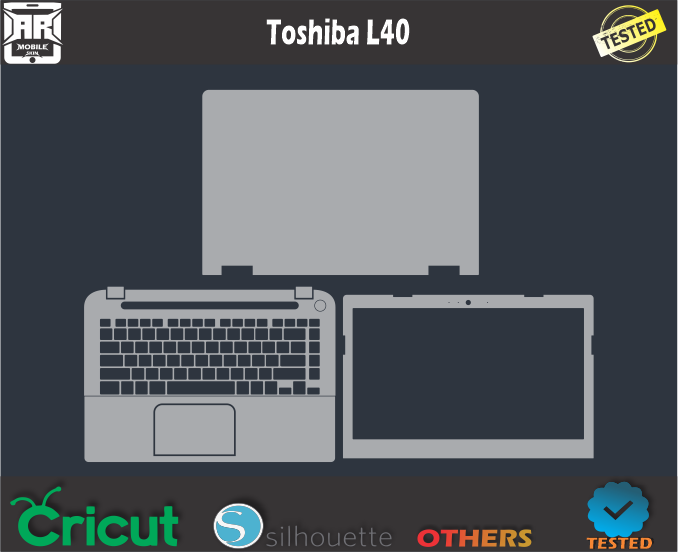 Toshiba L40 Skin Template Vector