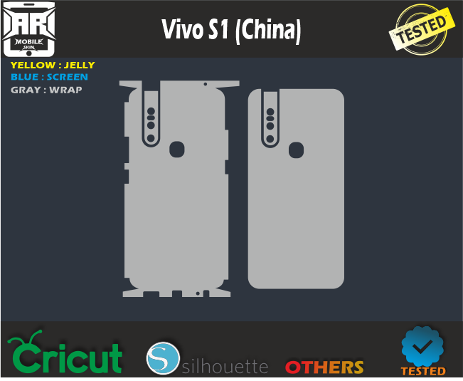 Vivo S1 (CHINA) Skin Template Vector