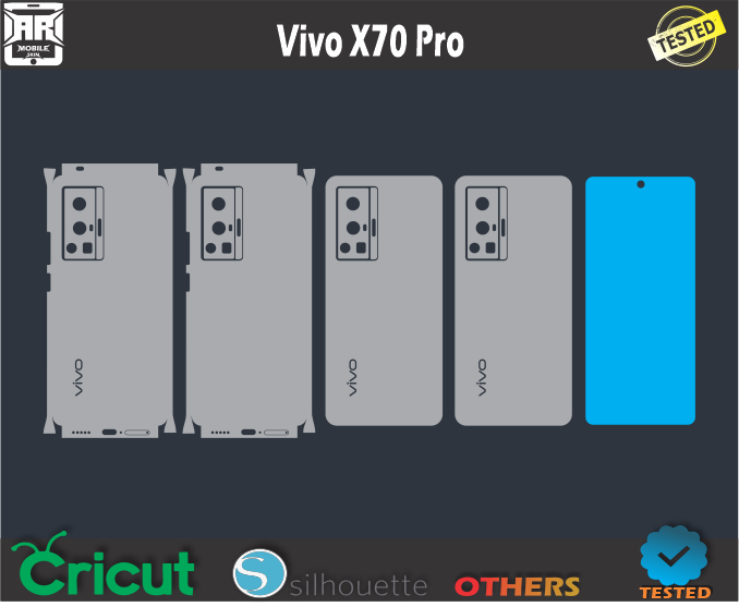 Vivo X70 Pro Skin Template Vector
