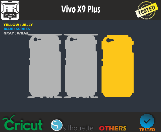 Vivo X9 Plus Skin Template Vector