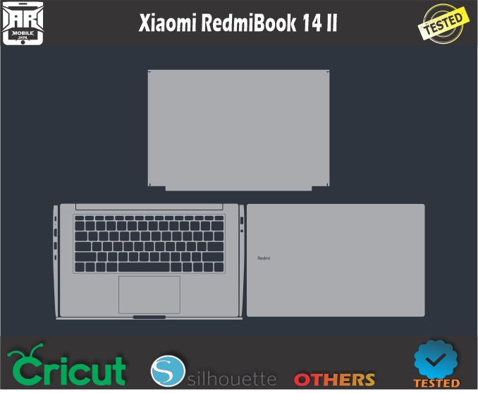 Xiaomi Redmi Book 14 II Skin Template Vector