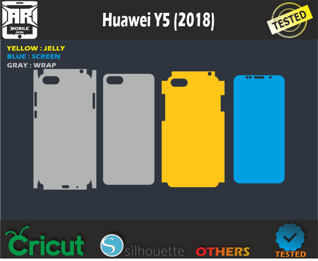 Huawei  Y5-2018 Skin Template Vector