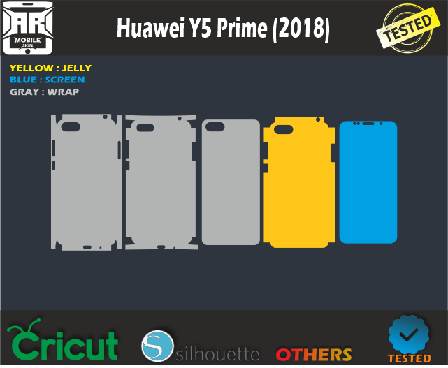 Huawei Y5 Prime (2018) Skin Template Vector