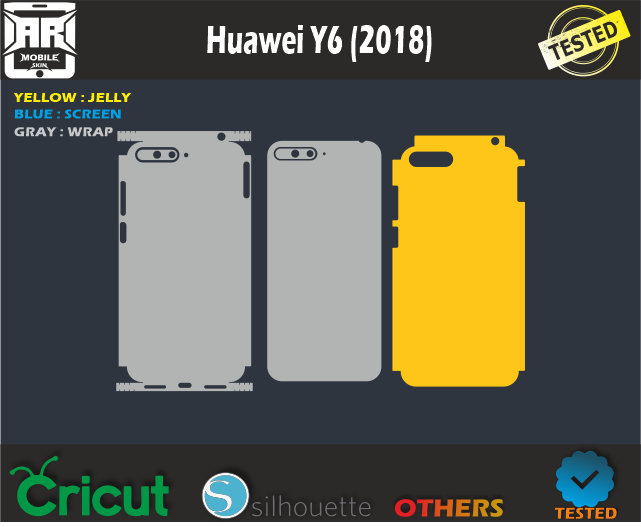 Huawei Y6 (2018) Skin Template Vector