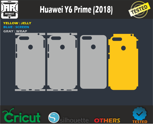 Huawei Y6 Prime (2018) Skin Template Vector