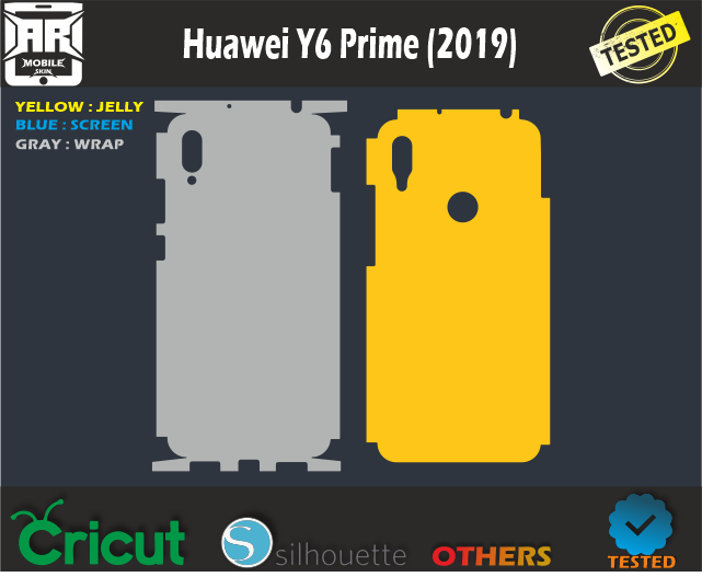 Huawei Y6 Prime (2019) Skin Template Vector