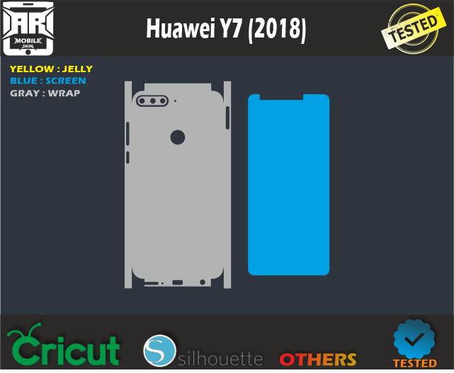 Huawei Y7 (2018) Skin Template Vector
