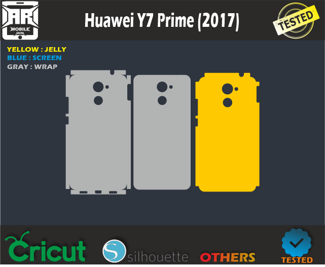 Huawei Y7 Prime (2017) Skin Template Vector