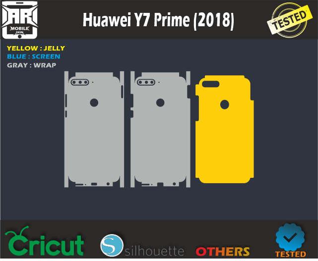 Huawei Y7 Prime (2018) Skin Template Vector