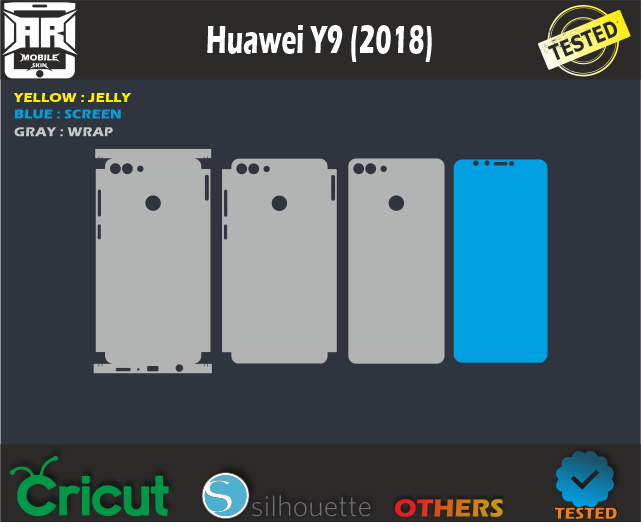 Huawei Y9 (2018) Skin Template Vector