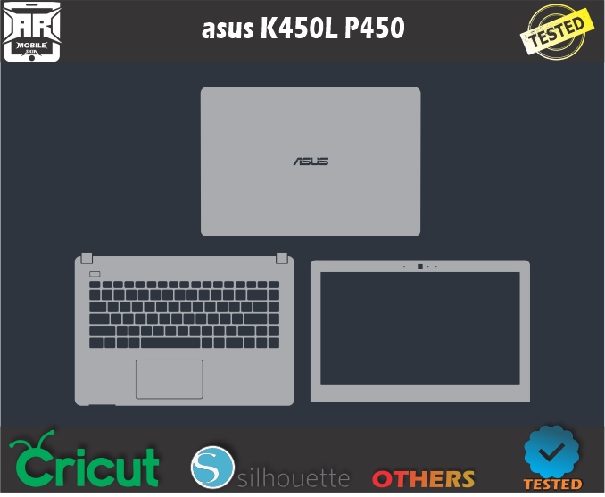ASUS K450L P450 Skin Template Vector