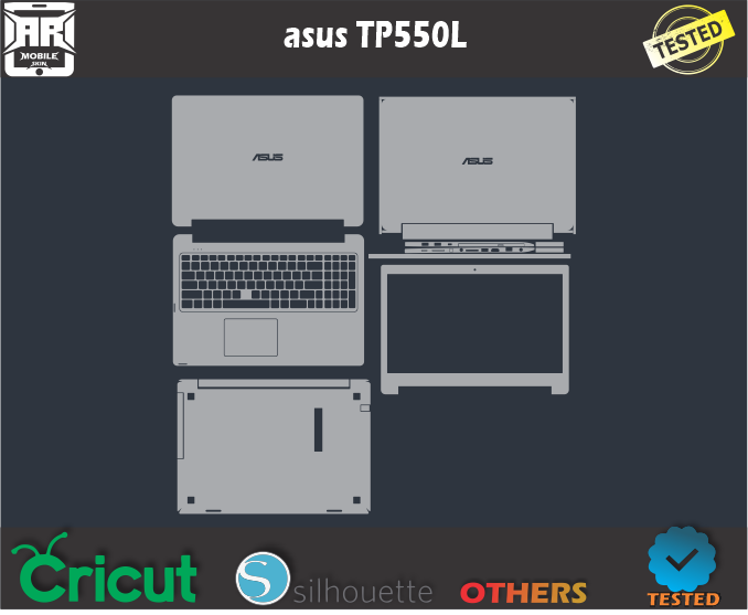 Asus Transformer Book Flip TP550 Series Skin Template Vector