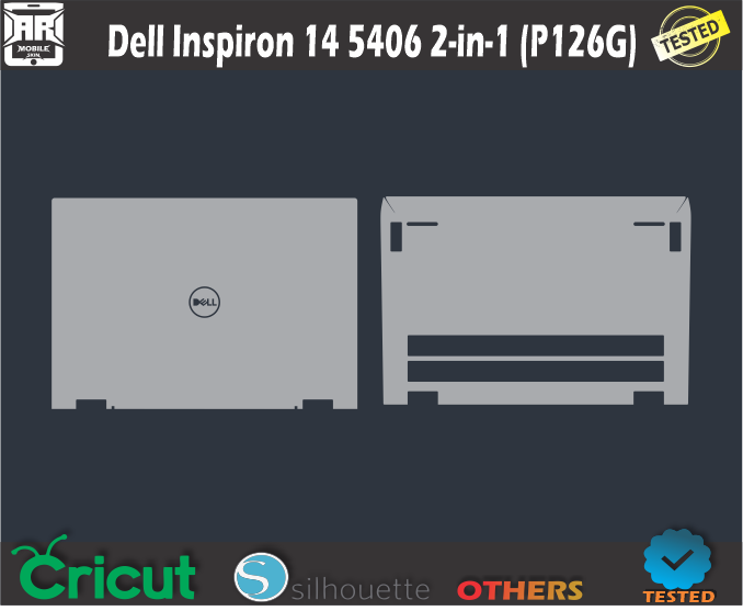 Dell Inspiron 14 5406 2-in-1 (P126G) Skin Template Vector