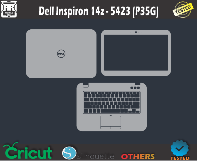 Dell Inspiron 14z – 5423 (P35G) Skin Template Vector