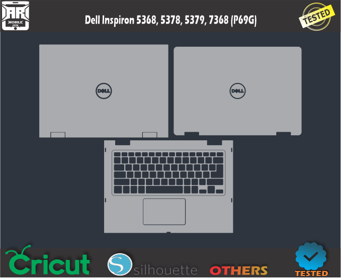 Dell Inspiron 5368, 5378, 5379, 7368 (P69G) Skin Template Vector