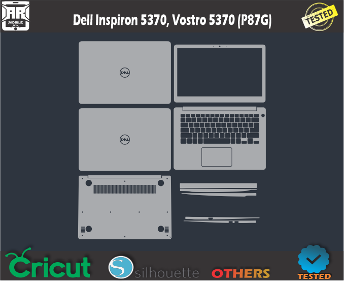 Dell Inspiron 5370, Vostro 5370 (P87G) Skin Template Vector