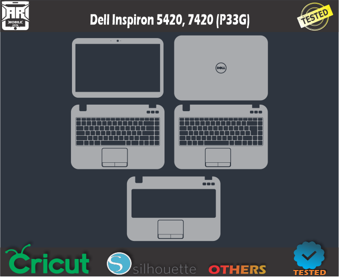 Dell Inspiron 5420, 7420 (P33G) Skin Template Vector