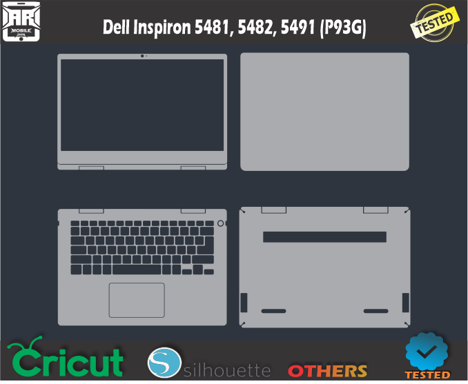 Dell Inspiron 5481, 5482, 5491 (P93G) Skin Template Vector