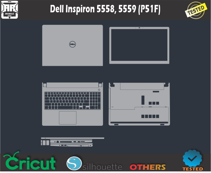 Dell Inspiron 5558, 5559 (P51F) Skin Template Vector