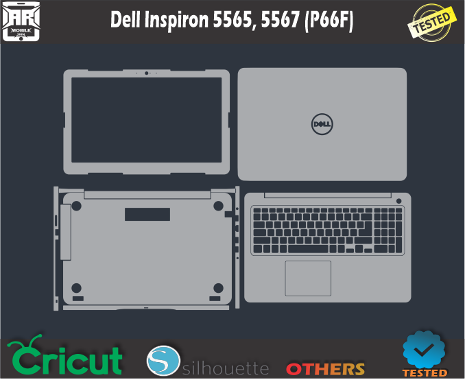 Dell Inspiron 5565, 5567 (P66F) Skin Template Vector