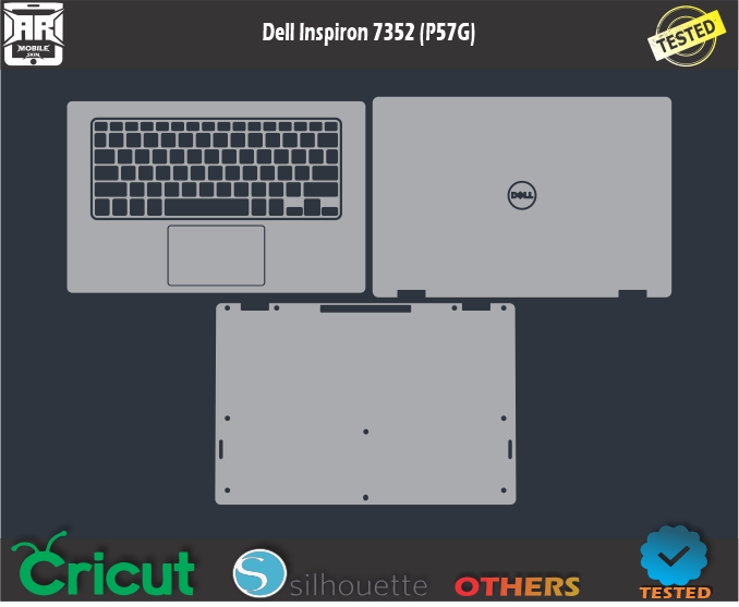 Dell Inspiron 7352 (P57G) Skin Template Vector