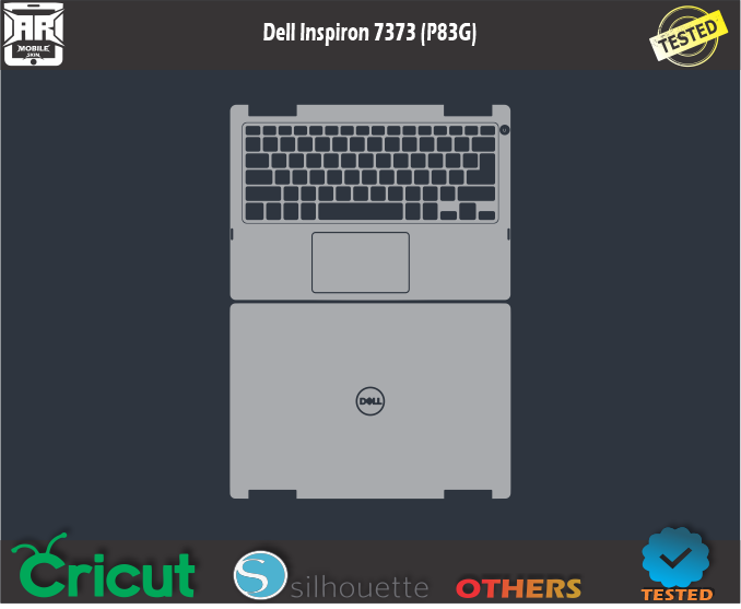 Dell Inspiron 7373 (P83G) Skin Template Vector