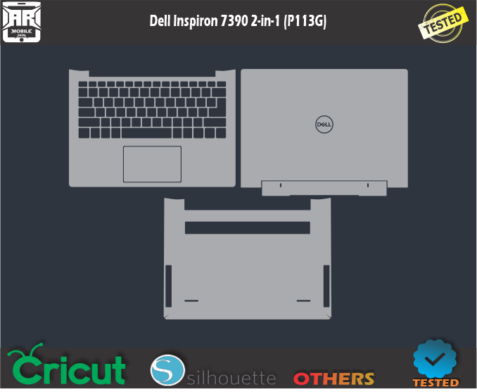 Dell Inspiron 7390 2-in-1 (P113G) Skin Template Vector