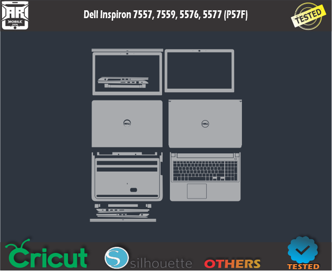 Dell Inspiron 7557, 7559, 5576, 5577 (P57F) Skin Template Vector