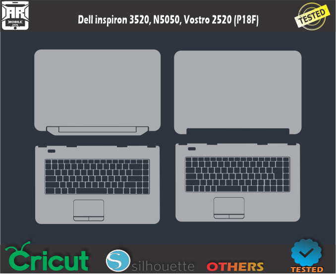 Dell inspiron 3520, N5050, Vostro 2520 (P18F) Skin Template Vector