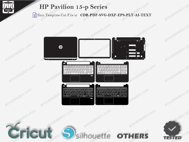 HP Pavilion 15-p Series Skin Template Vector