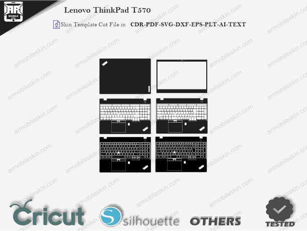 Lenovo Thinkpad T570 Skin Template Vector