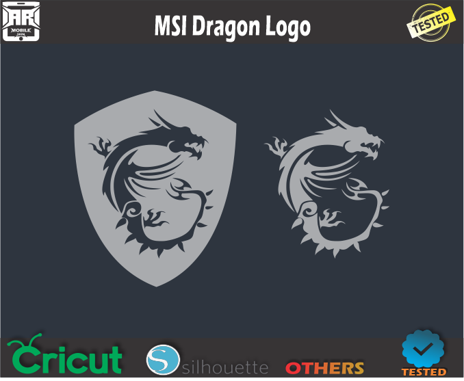 MSI Dragon Logo Skin Template Vector