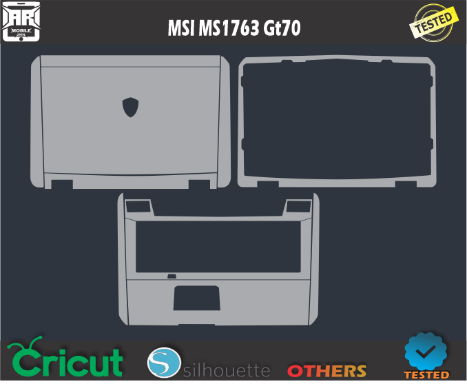 MSI MS1763 GT70 Skin Template Vector