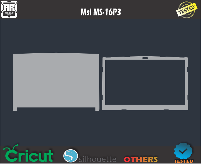 MSI MS-16P3 Skin Template Vector