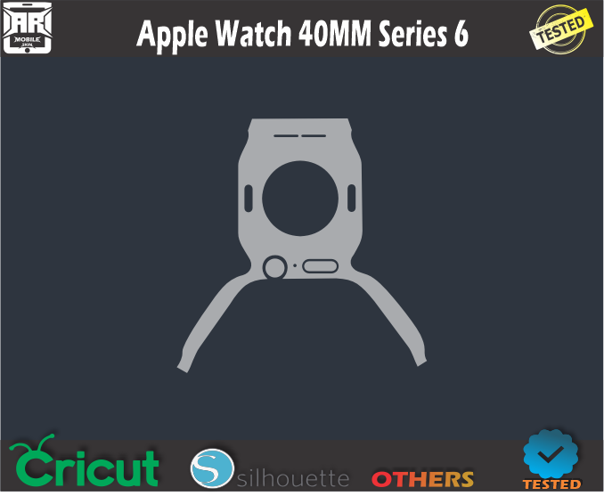 Apple Watch 40MM Series 6 Skin Template Vector