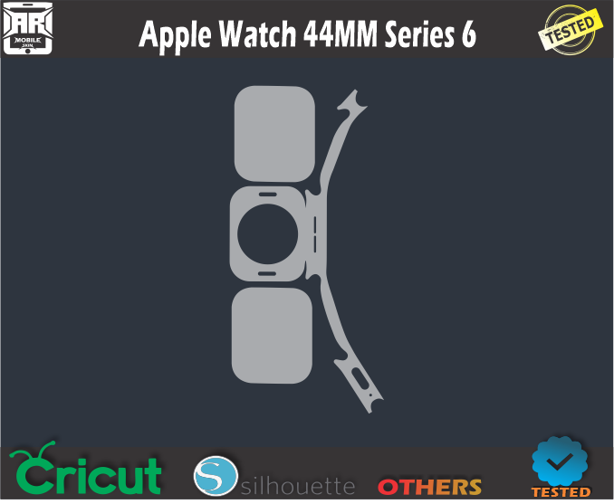 Apple Watch 44MM Series 6 Skin Template Vector