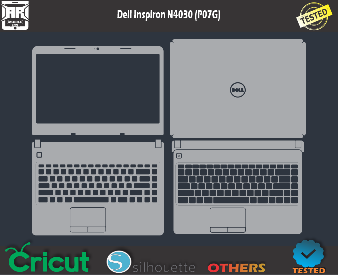 Dell Inspiron N4030 (P07G) Skin Template Vector