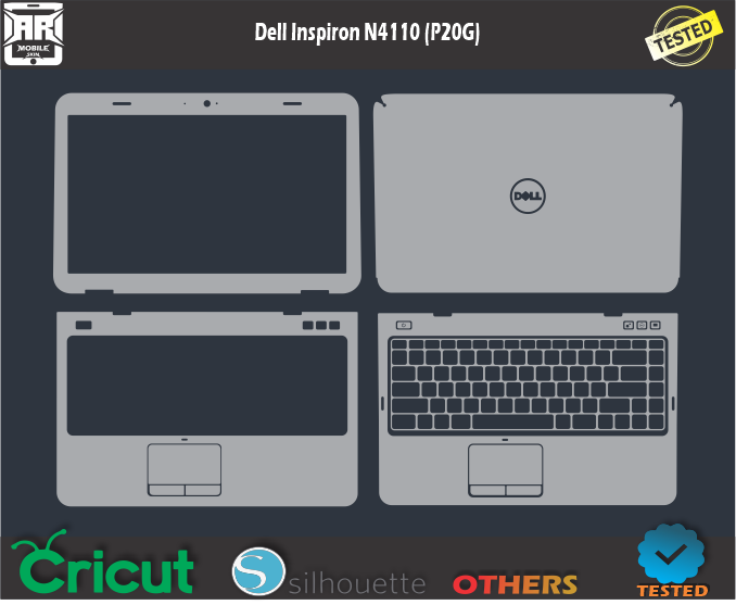 Dell Inspiron N4110 (P20G) Skin Template Vector
