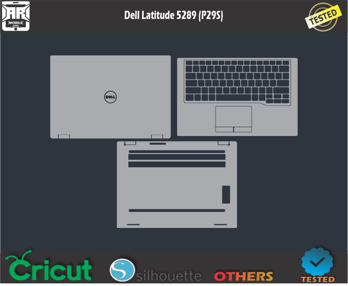 Dell Latitude 5289 (P29S) Skin Template Vector