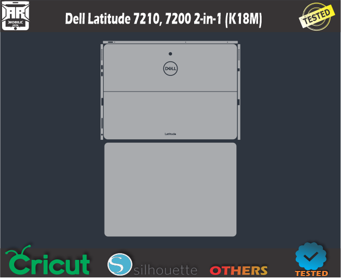 Dell Latitude 7210, 7200 2-in-1 (K18M) Skin Template Vector