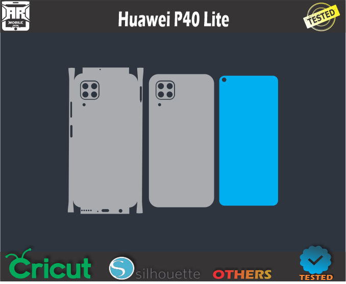 Huawei P40 Lite Skin Template Vector