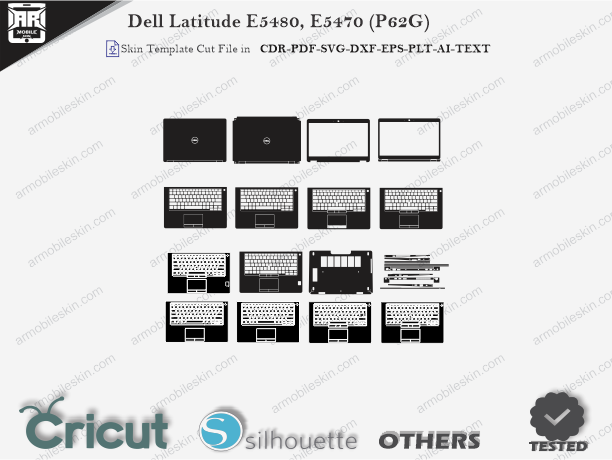 Dell Latitude E5480 E5470 (P62G) Skin Template Vector
