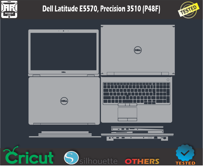 Dell Latitude E5570 Precision 3510 (P48F) Skin Template Vector