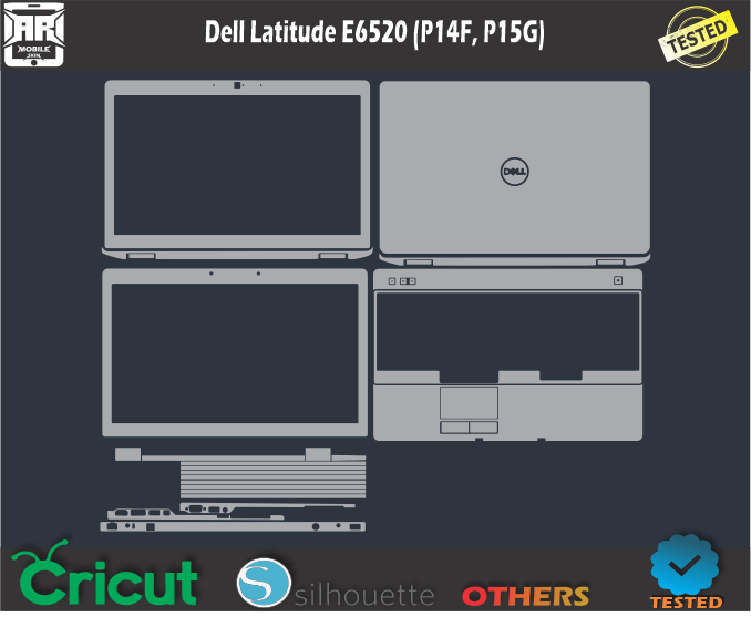 Dell Latitude E6520 (P14F P15G) Skin Template Vector
